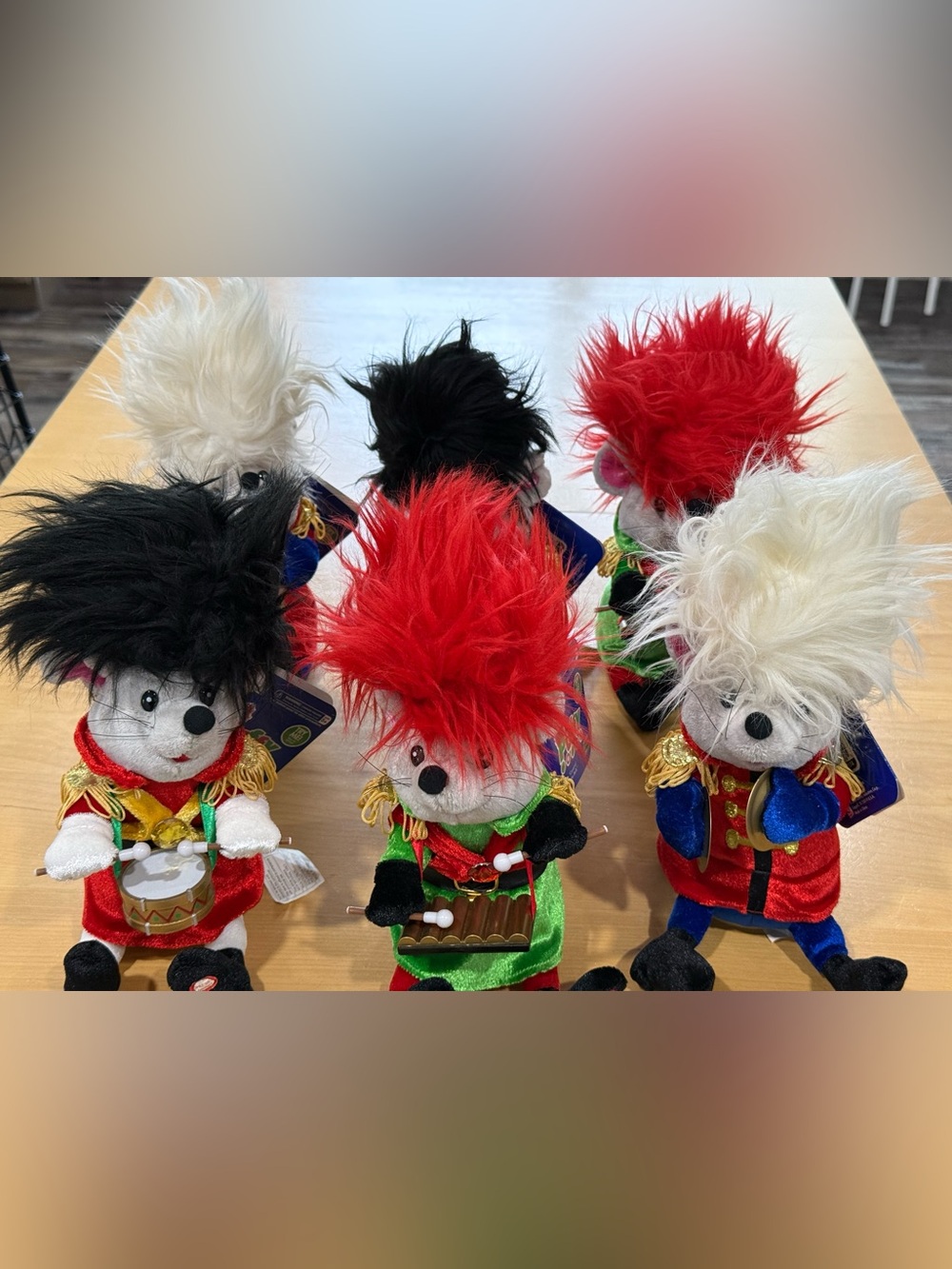 2005 Lot Of (6) Gemmy Puffy Heads New With Tags ( All Sing / Some Have Movement